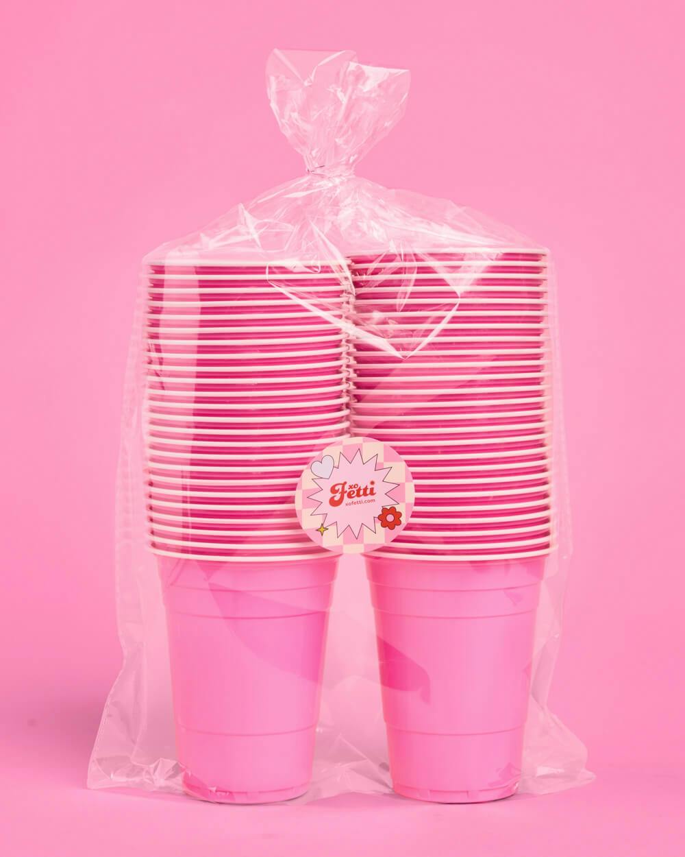 Pink Friday Cups - 50 matte pink 16 oz cups
