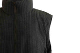 Black Grid-Pattern Quilted Vest
