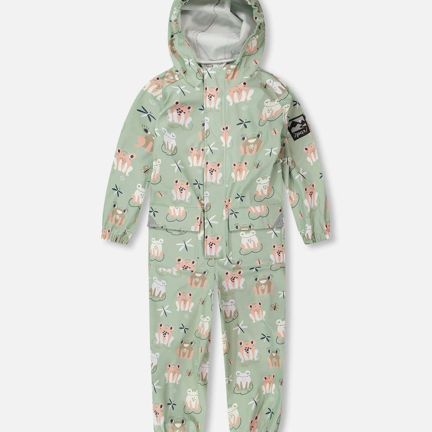 Rain One-Piece In Polyurethane Green Print