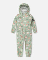 Rain One-Piece In Polyurethane Green Print