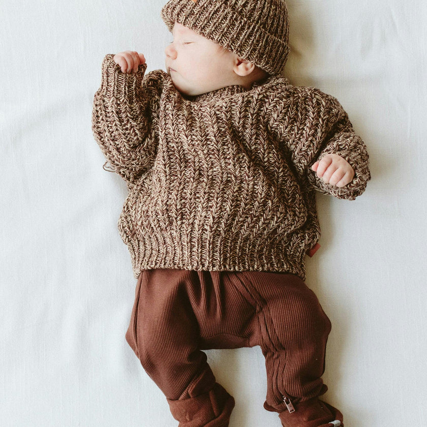 CHUNKY KNIT SWEATER | BARK