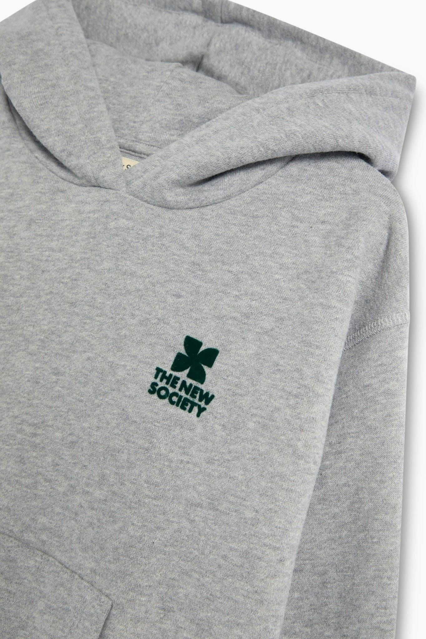 TNS Logo Hoodie Mid Grey Melange