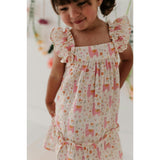 Girl's Drop-Waist Peplum Dress