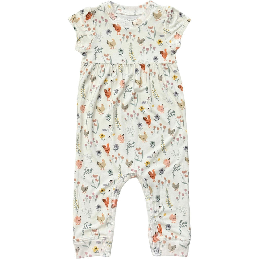 Girl's Short Sleeve Pant Romper