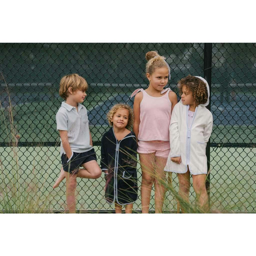 Unisex French Terry Hooded Coverup, Navy