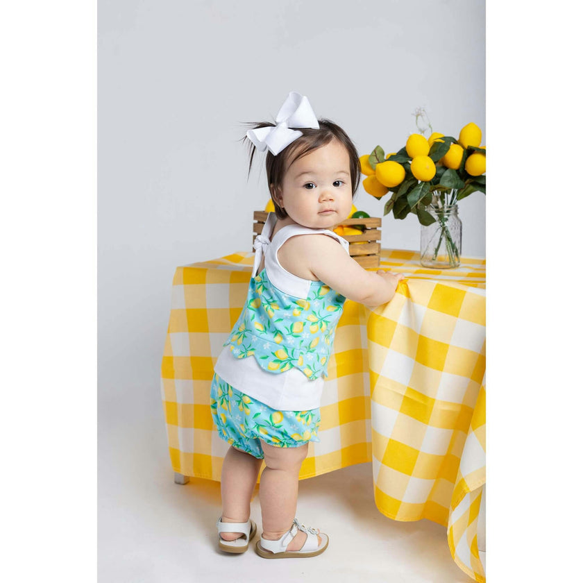 Lemon Print Dress and Bloomer