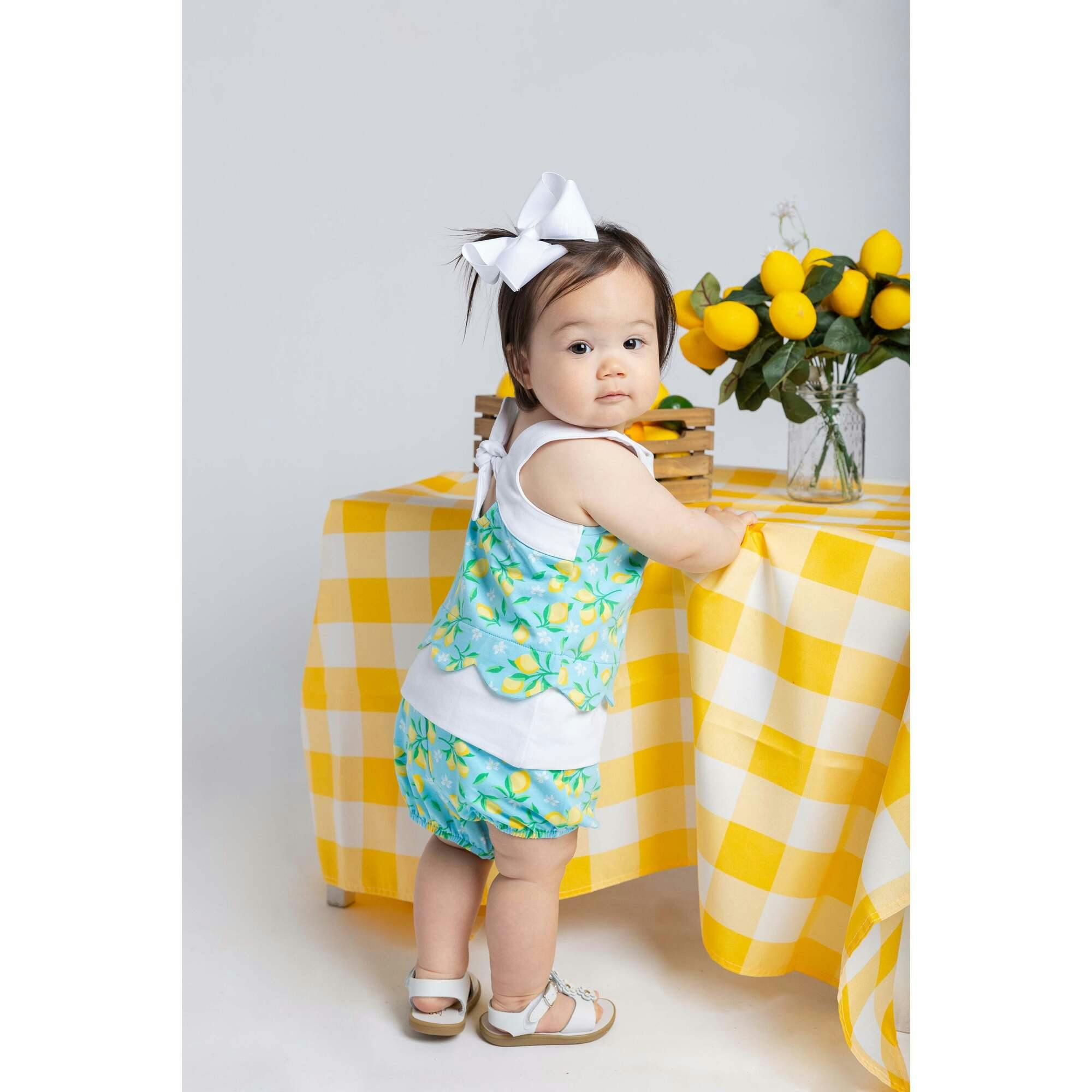 Lemon Print Dress and Bloomer