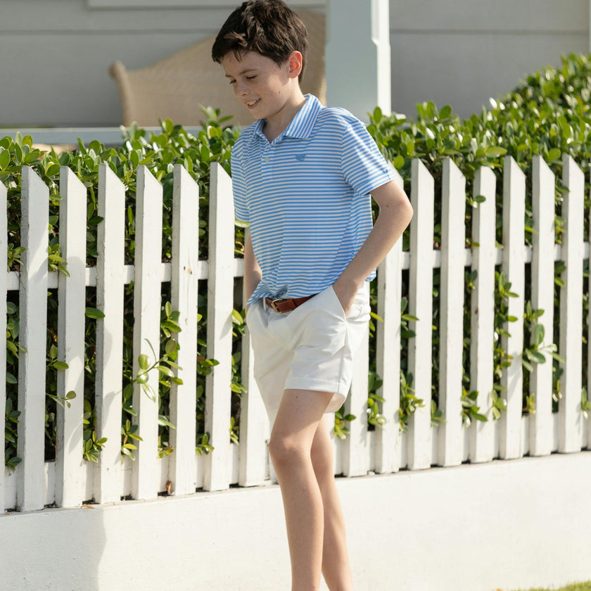 Match Point Polo in Brighton Blue Stripe