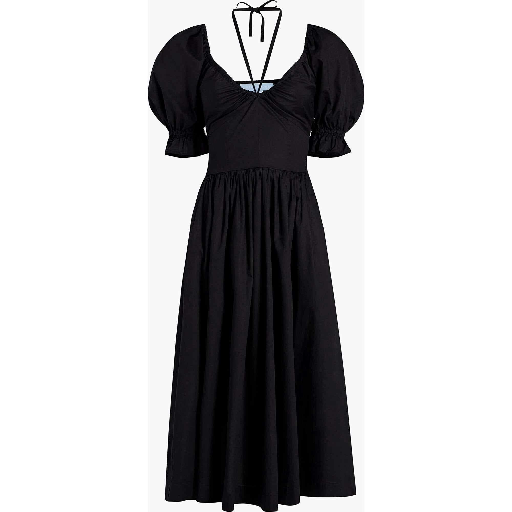 The Ophelia Dress - Black Cotton Voile