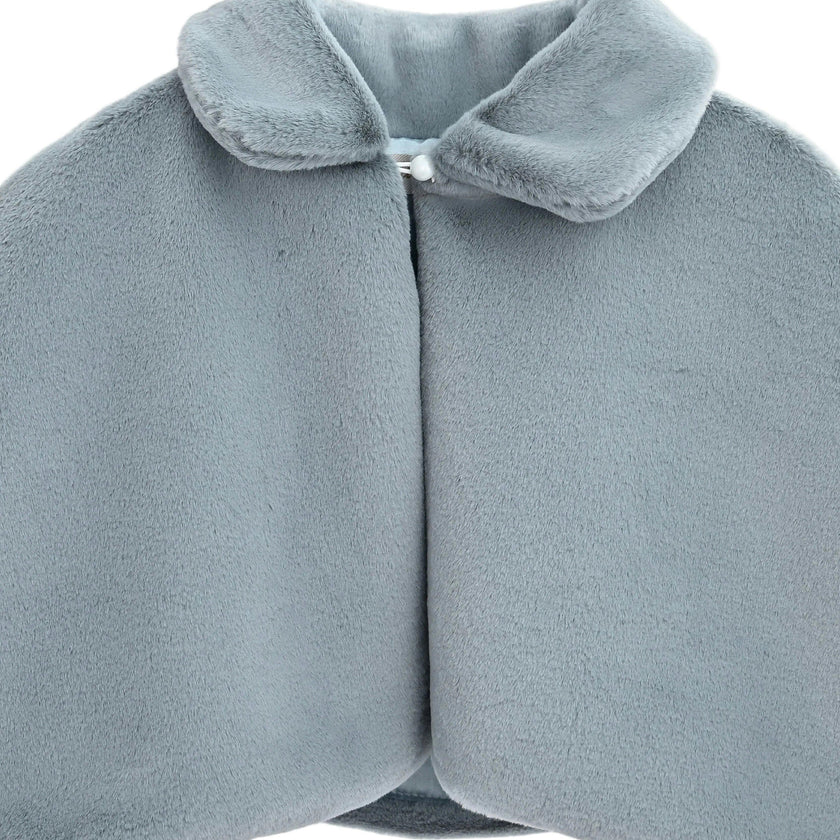 Blue Faux Fur Cape