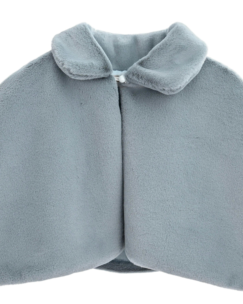 Blue Faux Fur Cape