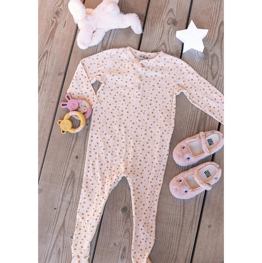BONTON Mynight Footed Stars Pyjama - Pink