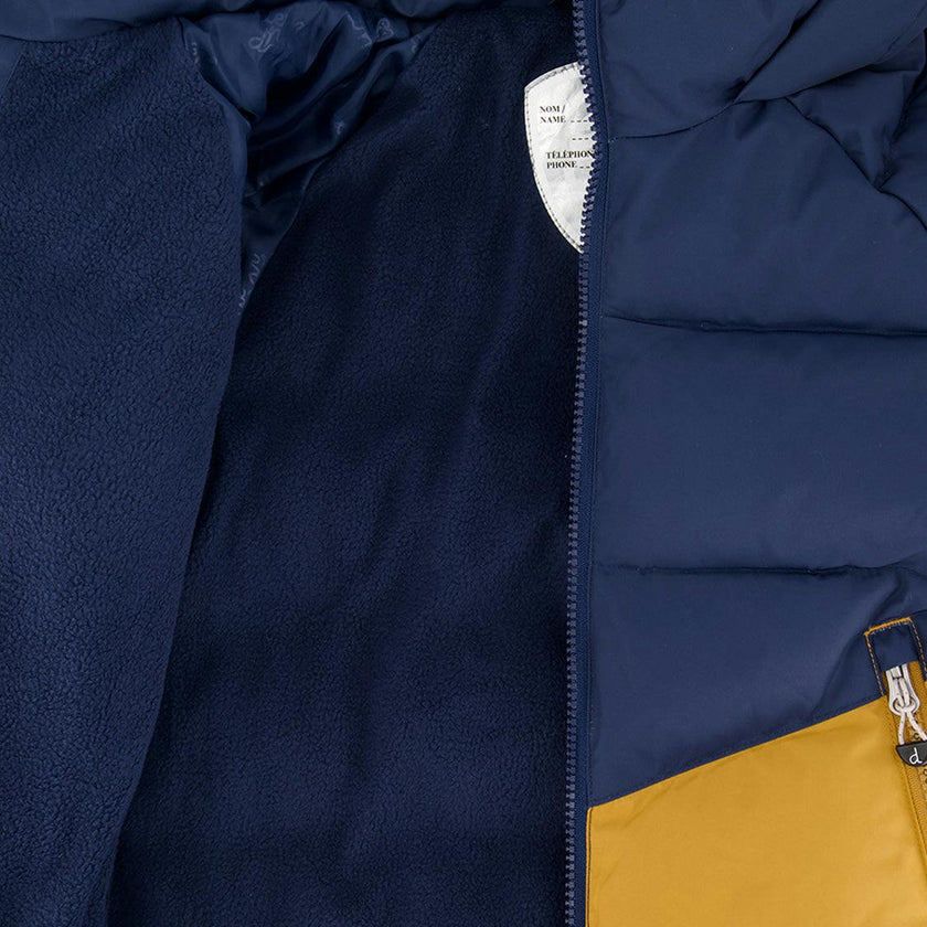Color-Block Winter Jacket Dark Blue