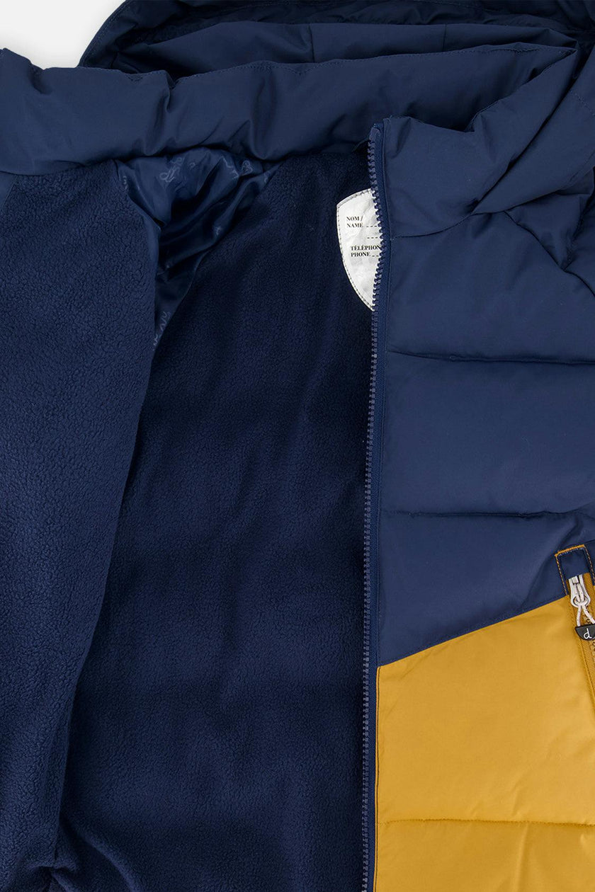 Color-Block Winter Jacket Dark Blue