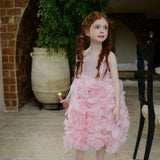 Pink Arabella Glitter Ruffle Dress