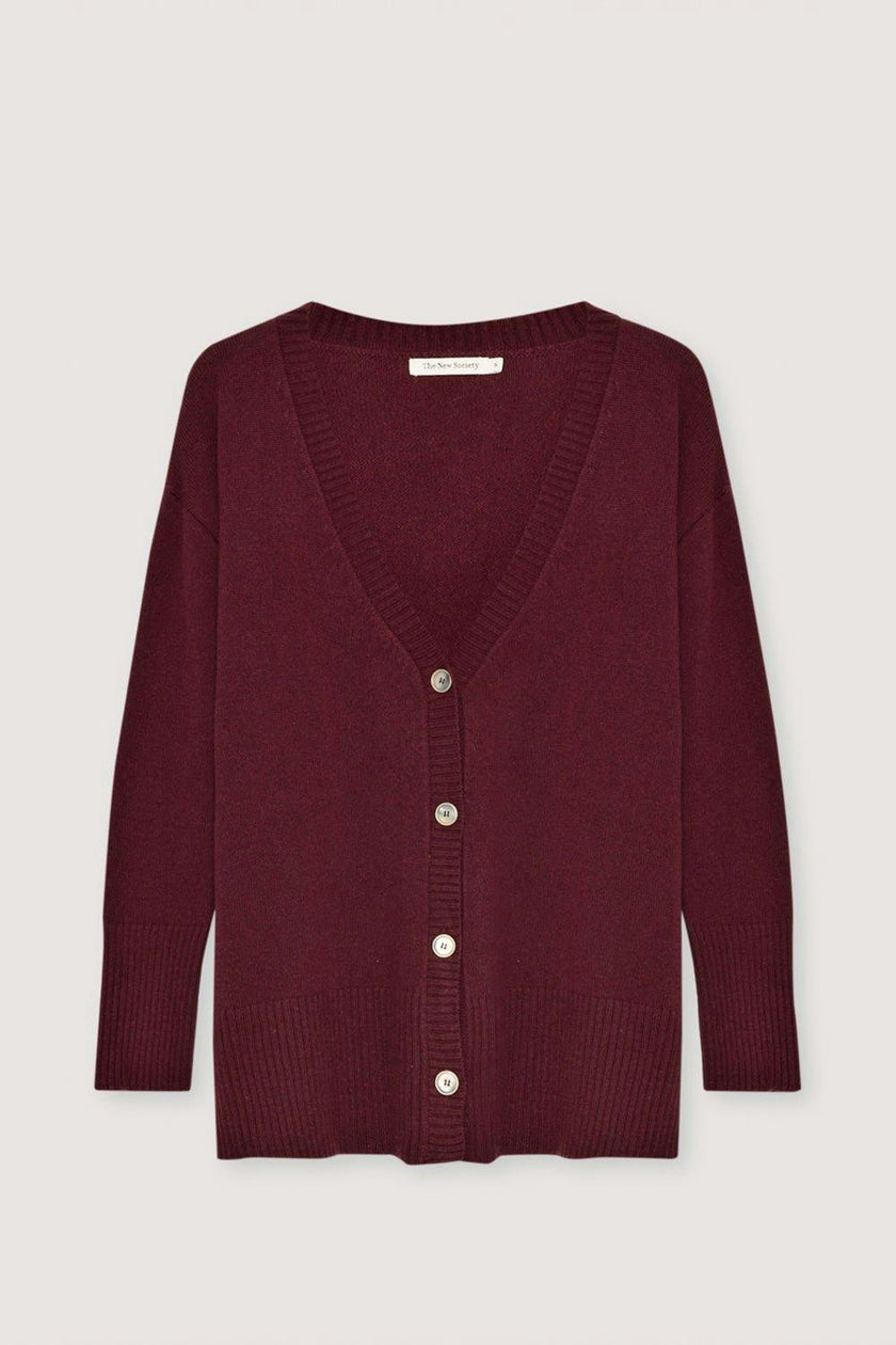 Agatha Woman Cardigan Plum Fantasy