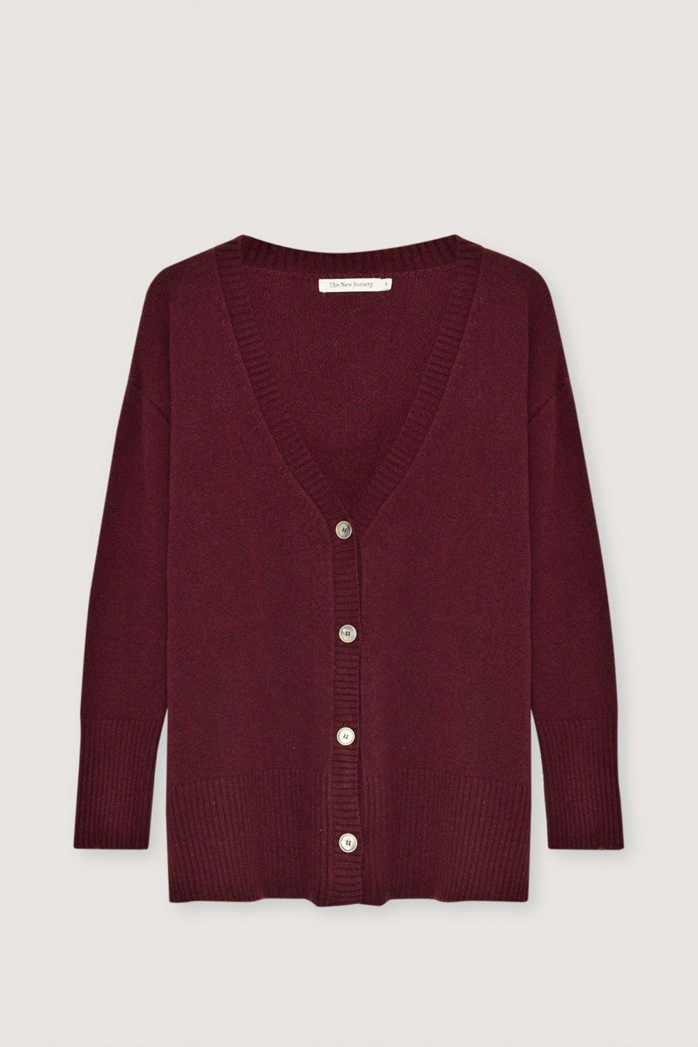 Agatha Woman Cardigan Plum Fantasy