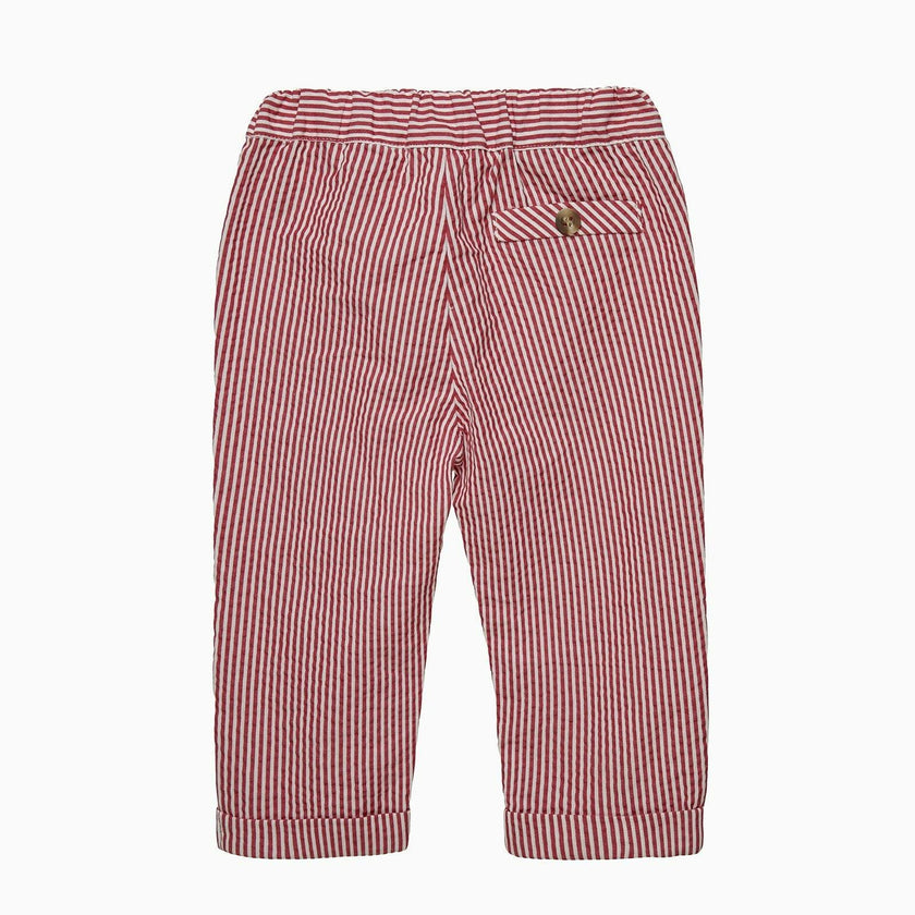 Baby Jacob Pants in Red Stripe
