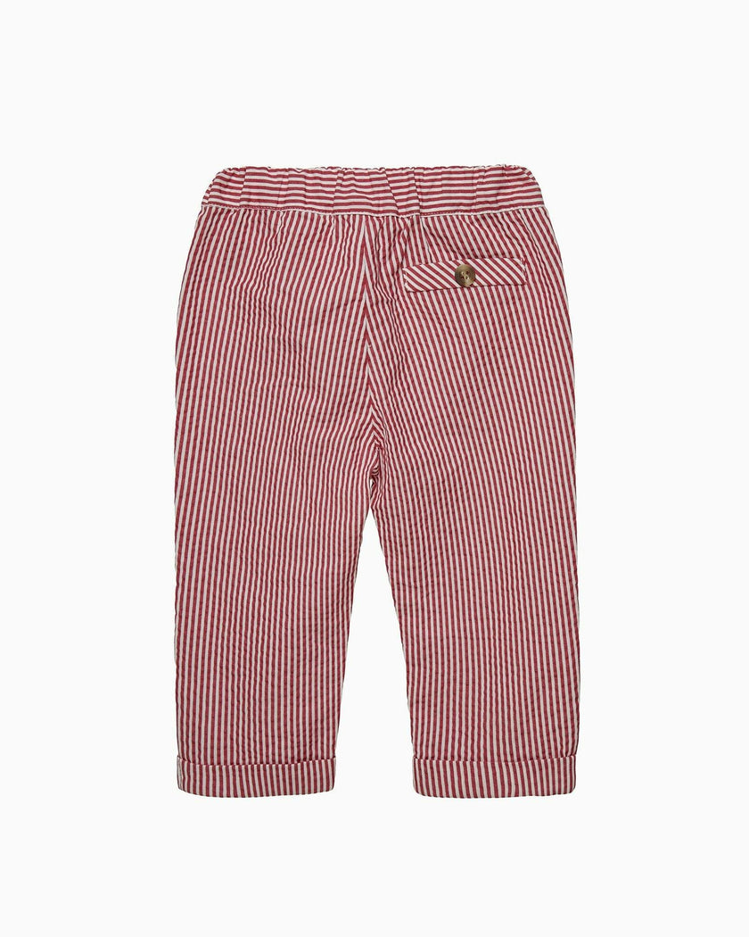Baby Jacob Pants in Red Stripe
