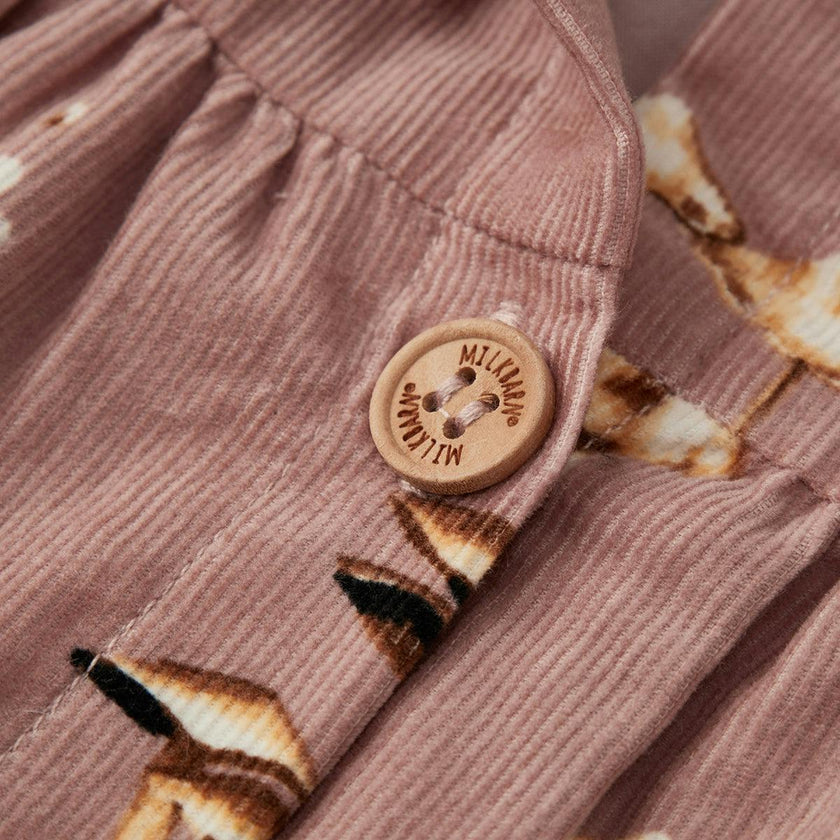 Mushroom Corduroy Long Sleeve Top