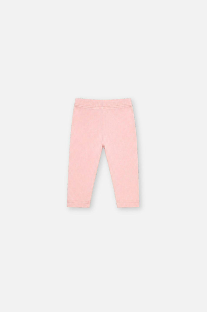 Baby Rib Leggings Pale Dusty Pink