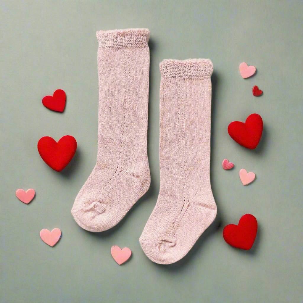 LLB Eyelet Knee High Socks (2 pairs in each order)