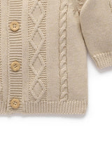 Cable Cardigan Oatmeal Melange