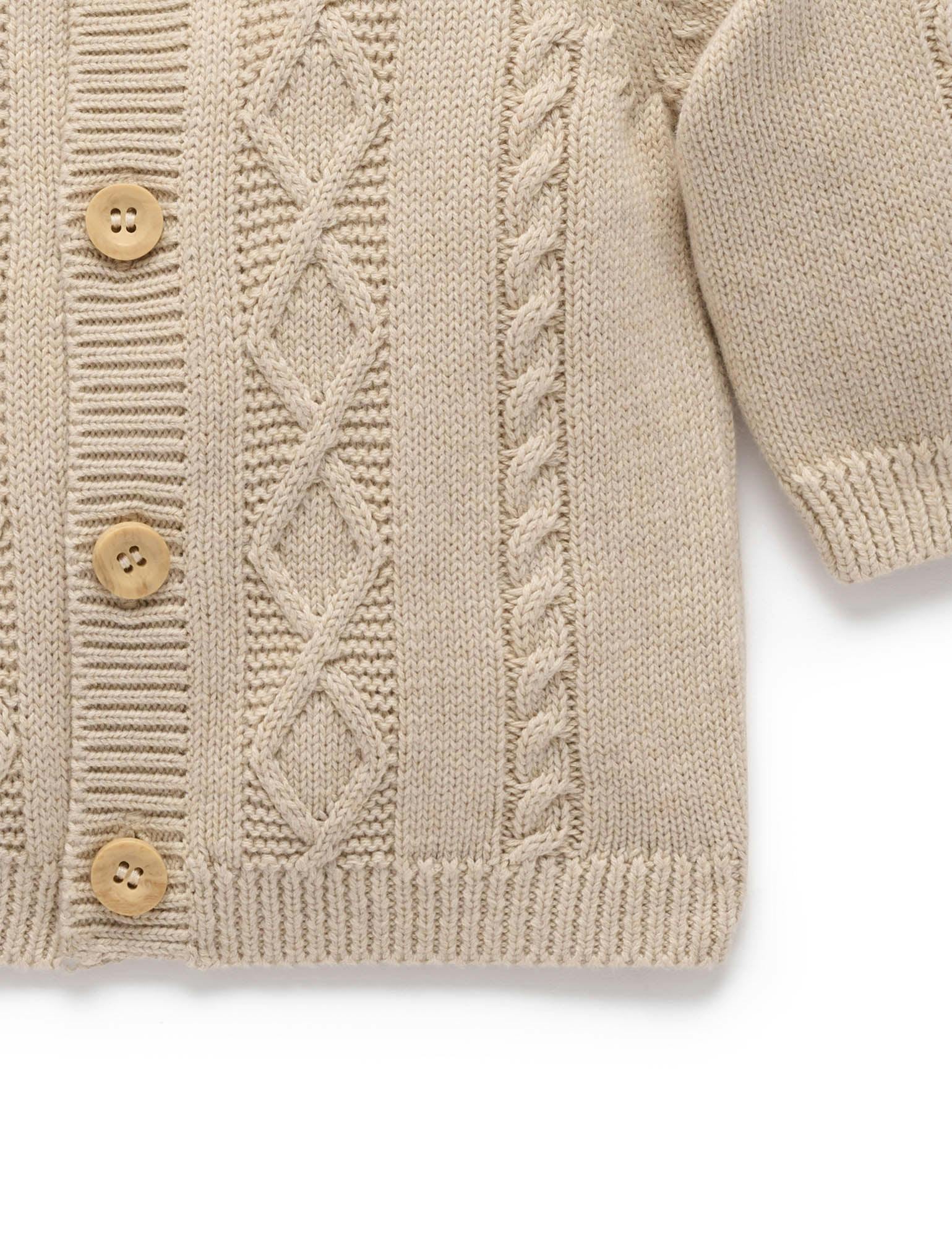 Cable Cardigan Oatmeal Melange