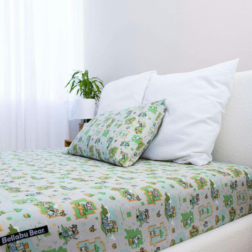 Minecraft Overworld Dreams Bamboo Twin Sheet Set