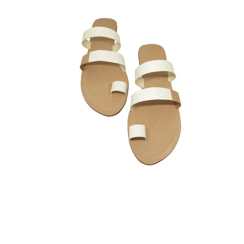 Trompe L'Oeil Women's Leather Slides