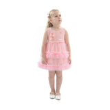 Pink Flower Layered Tulle Dress