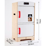 White Kitchen Wooden Fridge-Freezer Dollhouse Accessory