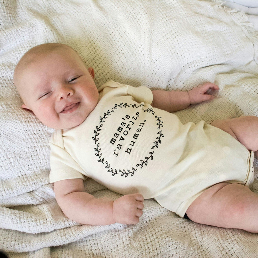 Mama's Favorite Human Organic Baby Bodysuit