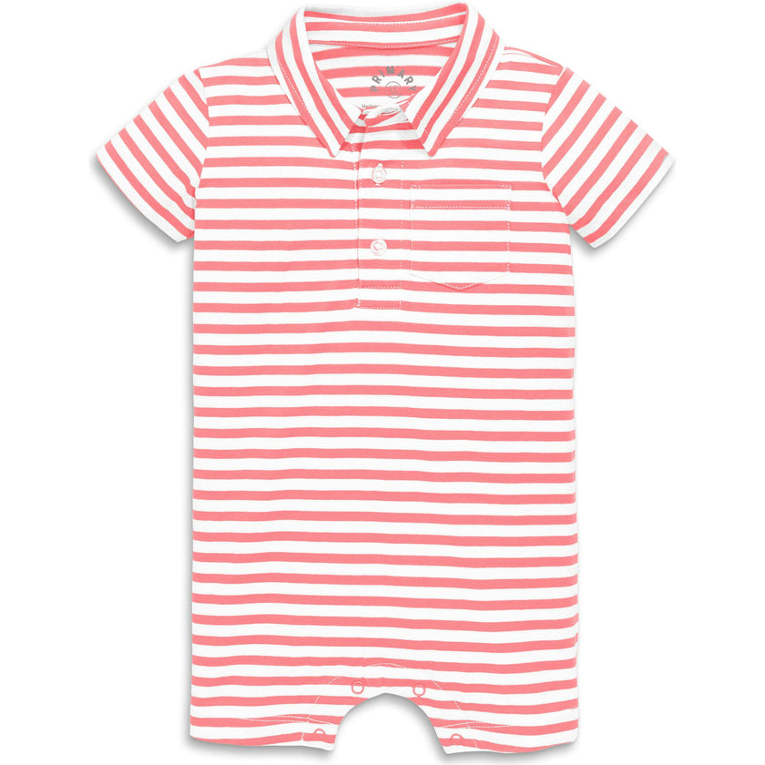 Clearance baby polo shortie in mini stripe