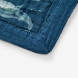Blue Big Lovey Three-Layer Muslin Blanket