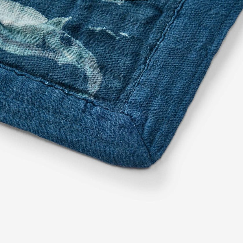 Blue Big Lovey Three-Layer Muslin Blanket