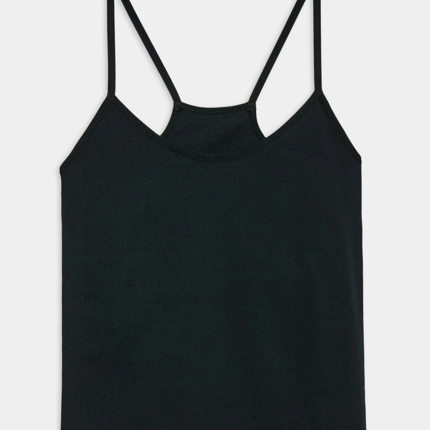 Loren Seamless Waist Length Tank - Black