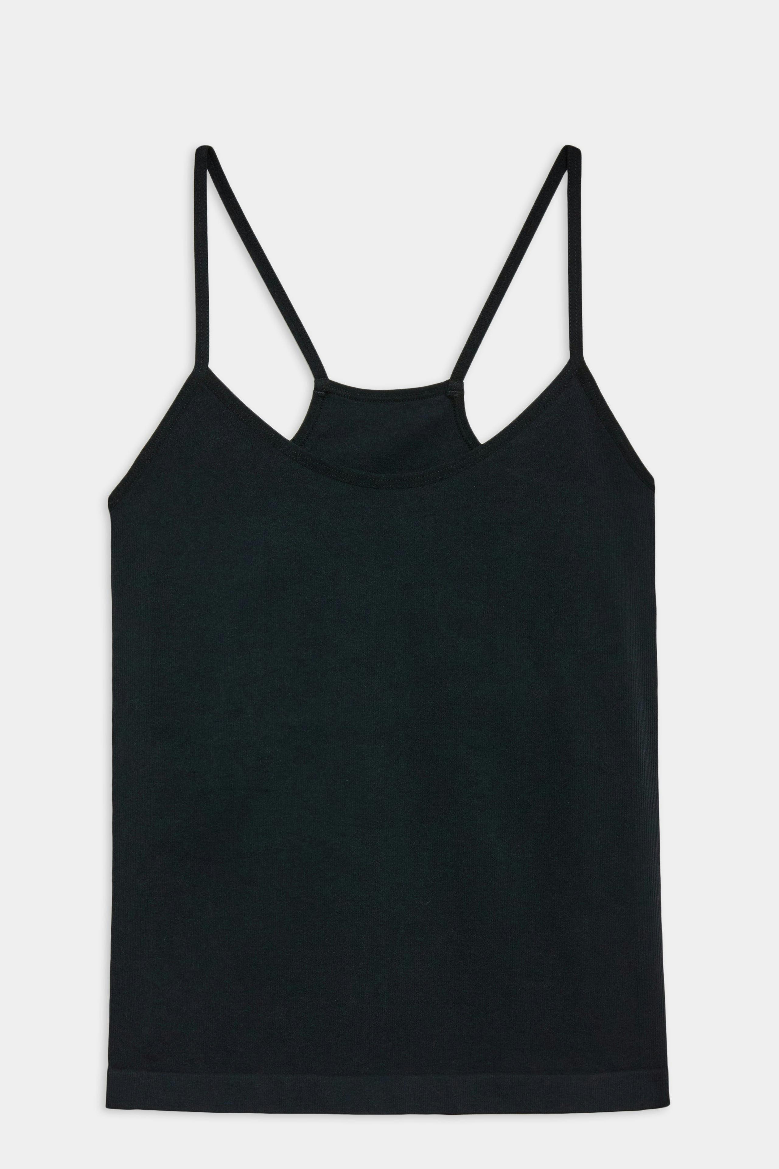 Loren Seamless Waist Length Tank - Black