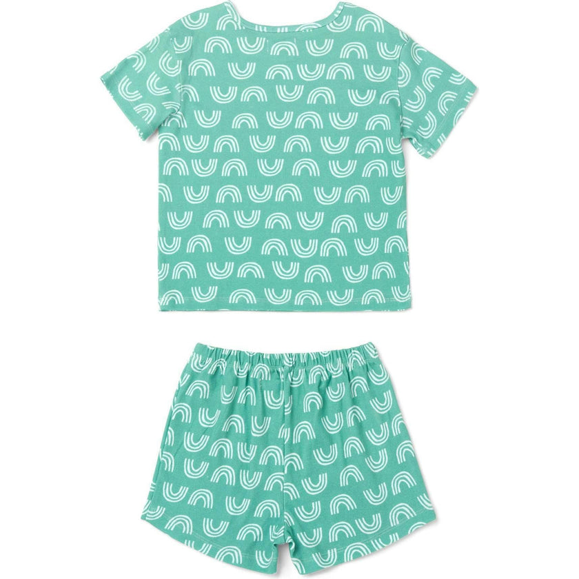 Rainbow Print 2-Piece Short Sleeve Tee & Short Playset