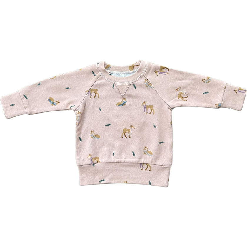 Girl's Raglan Sweatshirt Slate Daisy