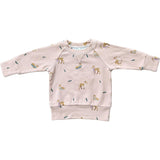 Girl's Raglan Sweatshirt Slate Daisy