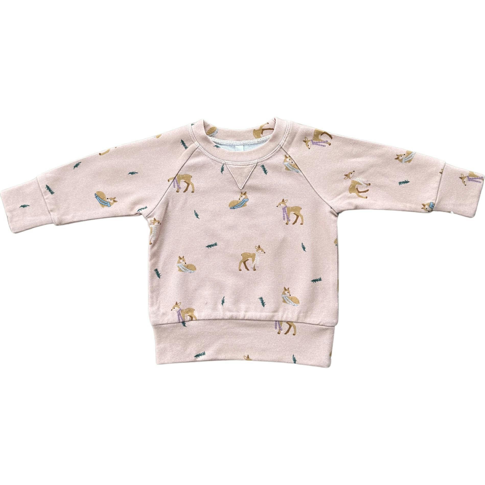 Girl's Raglan Sweatshirt Slate Daisy