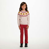 Kids Fair Isle Sweater W/Flare Legging Set