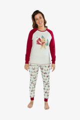 Women Two Piece Christmas Pajama Set Holiday Print