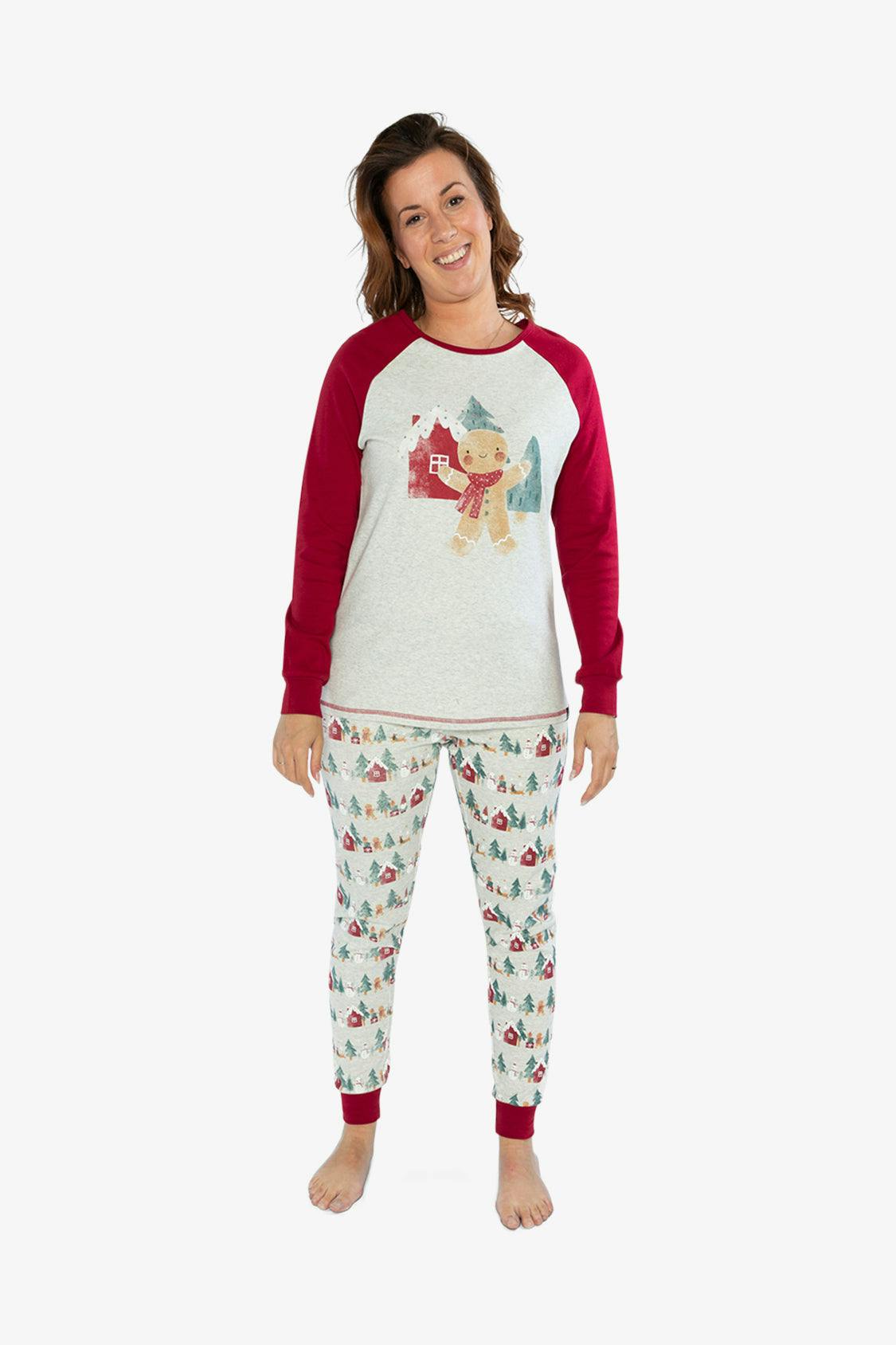 Women Two Piece Christmas Pajama Set Holiday Print