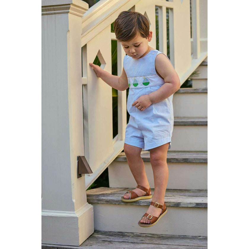 Vintage Romper - Sailboats