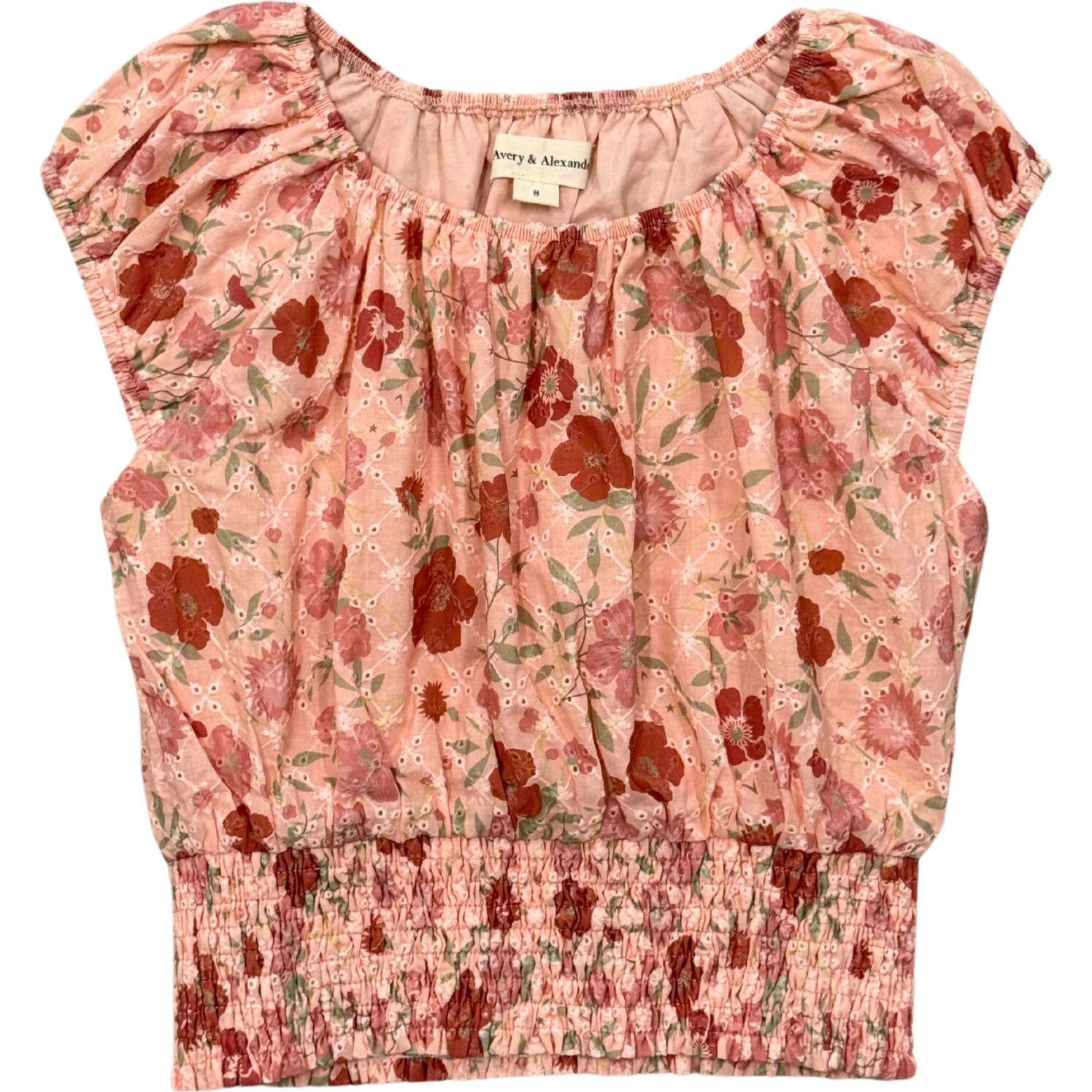 Eyelet Peasant Top