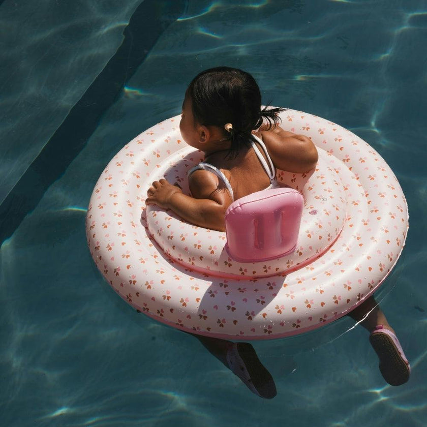 Baby Float - Pink - Cozy Hearts - 0/12 Months
