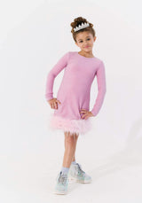 Pink Shimmer Feather Dress
