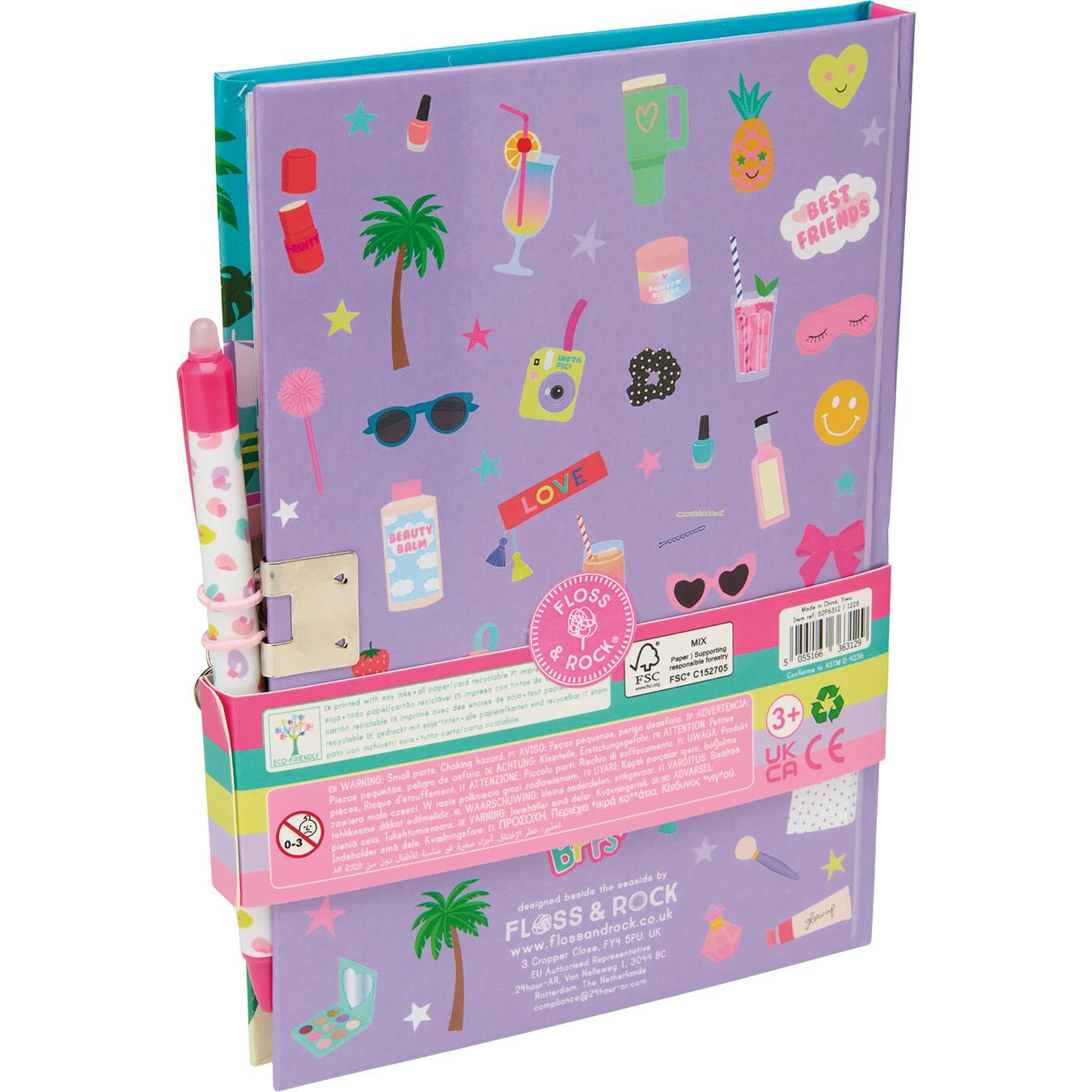 Fashion Friends Lockable Diary with Erasable Pen ( Varied Designs )